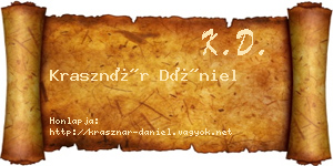 Krasznár Dániel névjegykártya
